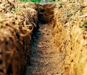 Falco Lawn for Drain System Installation