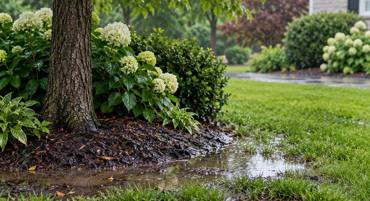 Retaining wall damage from saturated soil drainage issues Retaining wall damage from saturated soil drainage issues
